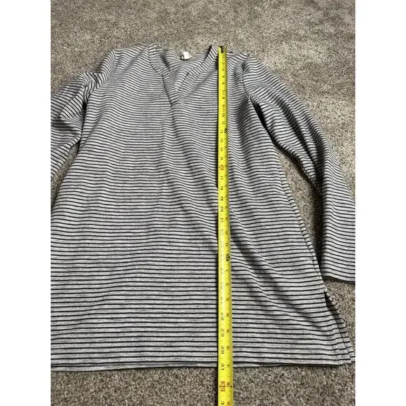 Duluth Trading Company Tunic Shirt Dress Womens Size Medium Striped Gray - Picture 5 of 6